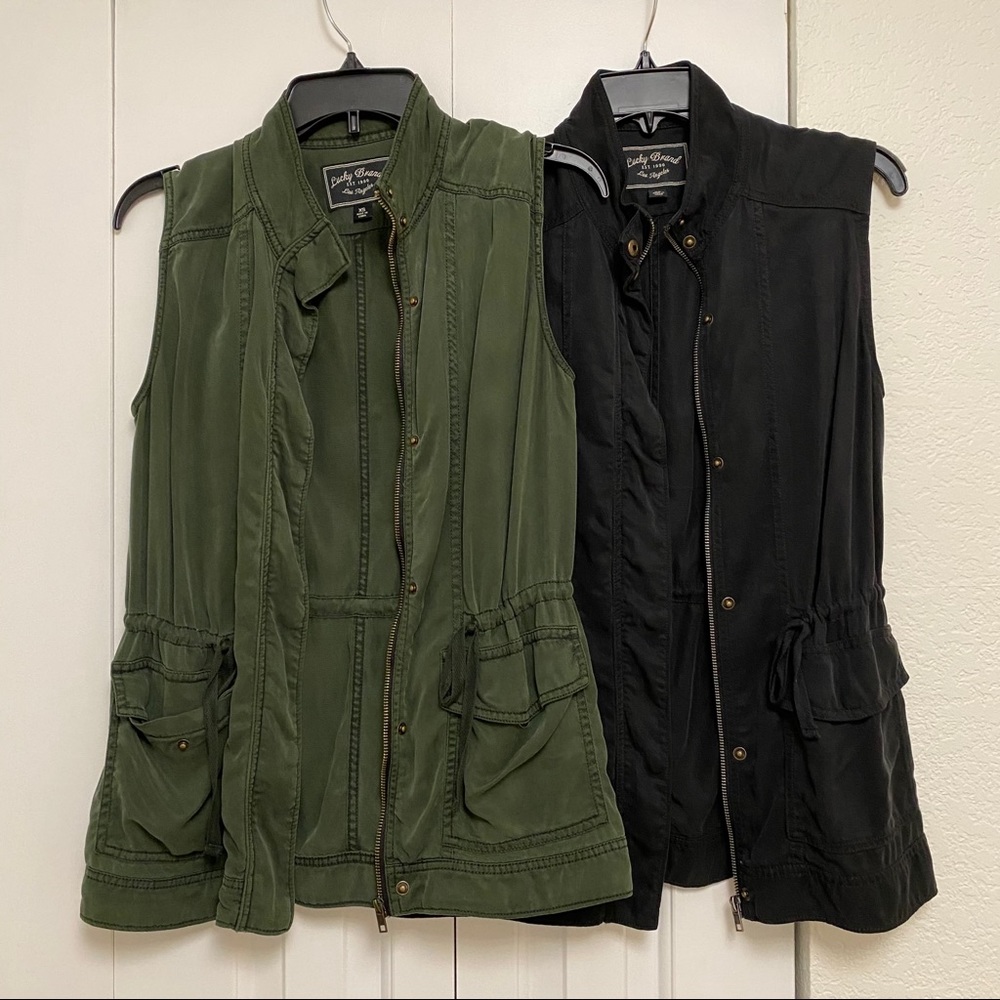 Lucky Brand Army vests 2x1